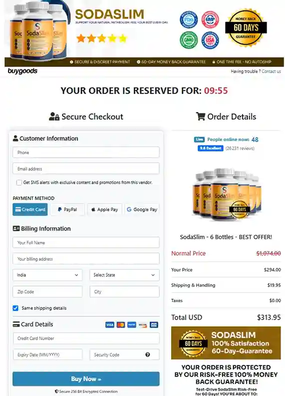 SodaSlim SodaSlim Order Page